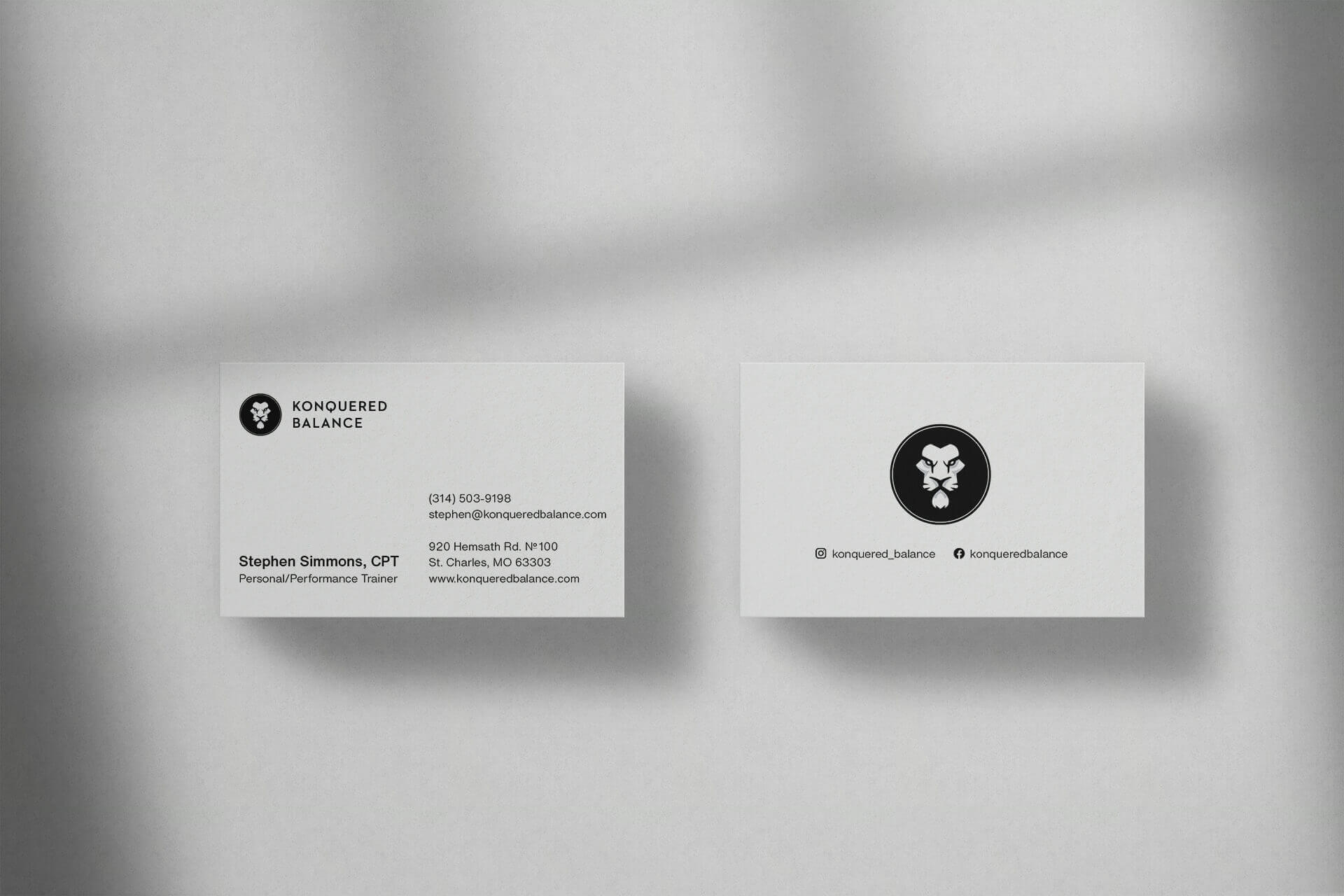 Konquered Balance Business Card