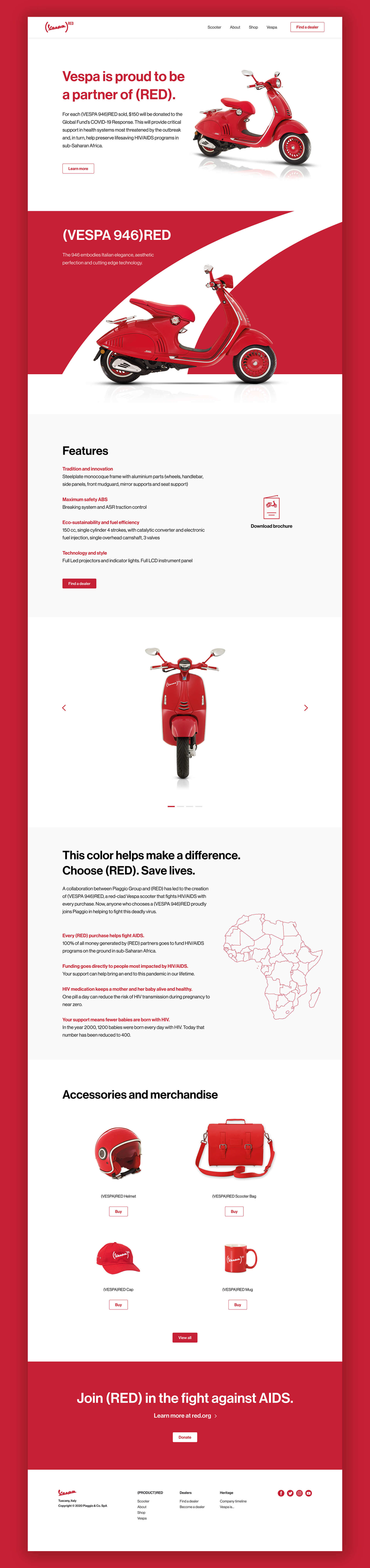 Vespa Landing Page